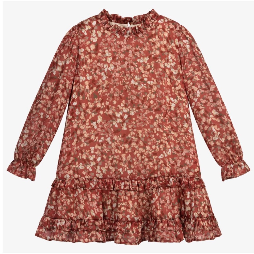 Abel & Lula Printed Bambula Terracotta Dress